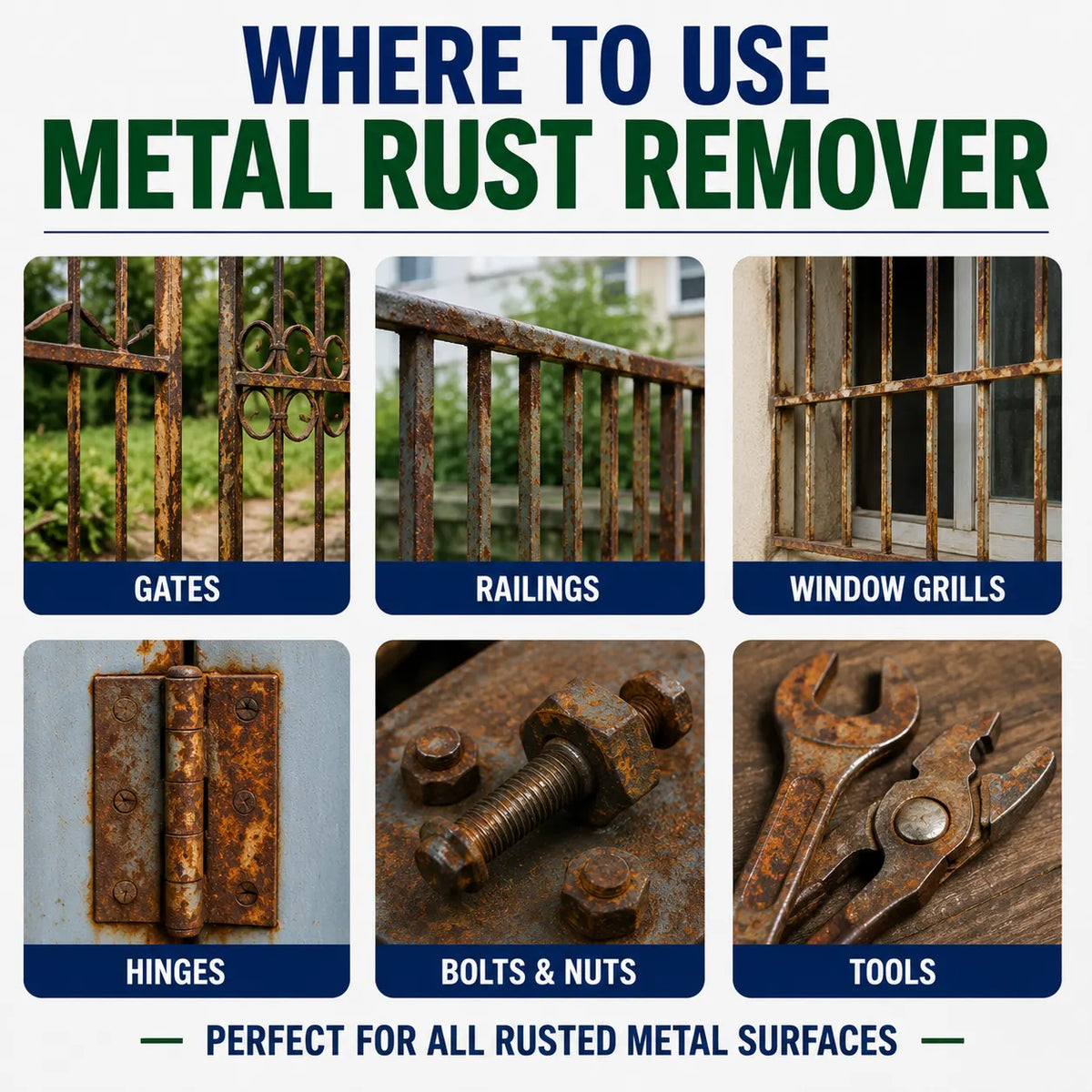 (Pack of 2) Metal Rust Remover Rust Removal Cleaner – High-Efficiency Chemical Rust Remover for Steel, Iron & Bike