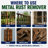 (Pack of 2) Metal Rust Remover Rust Removal Cleaner – High-Efficiency Chemical Rust Remover for Steel, Iron & Bike
