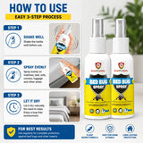(Pack of 2) Bed Bug Spray Bed Bug Killer Spray – High-Efficiency Bug Spray for Mattress, Bedding & Furniture