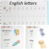 Sank Magic Practice Copybook, (4 BOOK + 10 REFILL+ 1 Pen +1 Grip) Number Tracing Book for Preschoolers with Pen, Magic Calligraphy Copybook Set